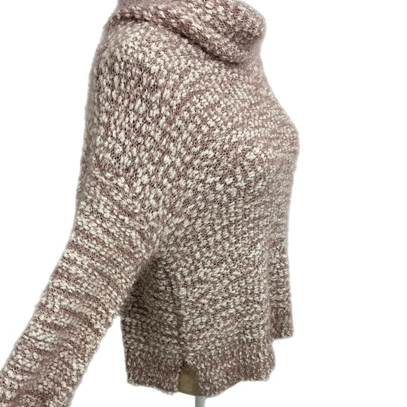MORAL FIBER Sweater Womens Sz XL Mauve Chunky Preppy Open Knit Soft Turtle Neck - Picture 6 of 11